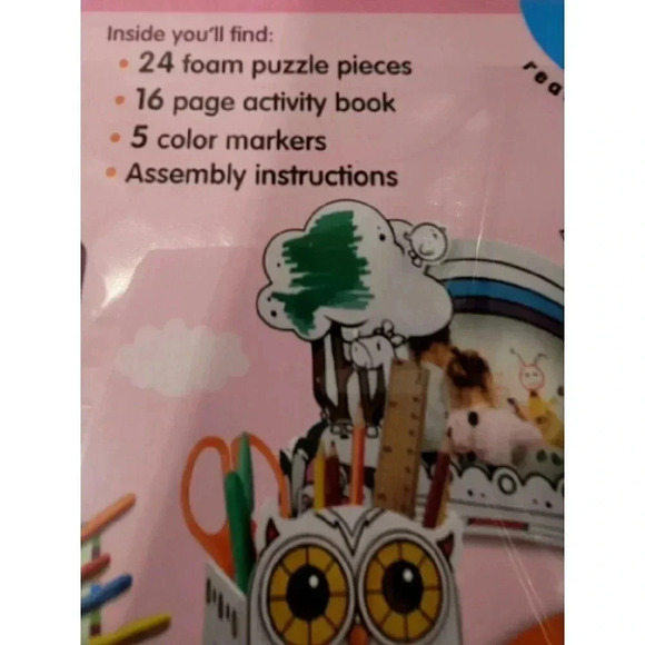 Creative 3D Coloring Puzzle & Book DIY Painting with 5 Color markers "Owl" - Picture 9 of 9